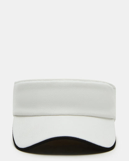 EMBROIDERED White Women's Visor Cap | Steve Madden Smart Buy