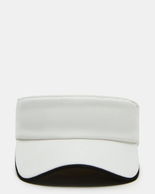 EMBROIDERED White Women's Visor Cap | Steve Madden Smart Buy