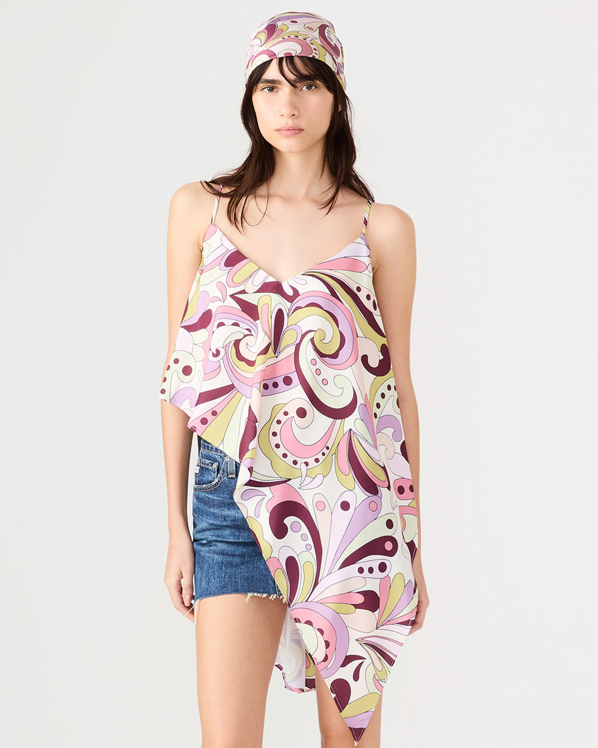 LAVENDER PRINTED SCARF Women's Resort Scarf | Steve Madden Great Value