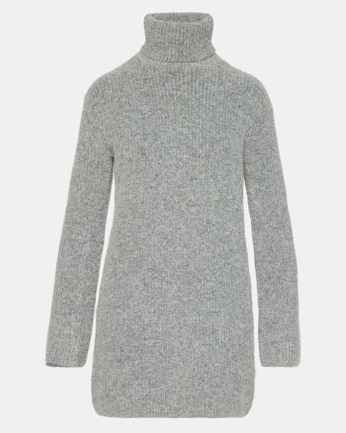ABBIE Sweater Dress Grey | Mini Turtleneck Flared Sleeve Dress | Steve Madden Deals
