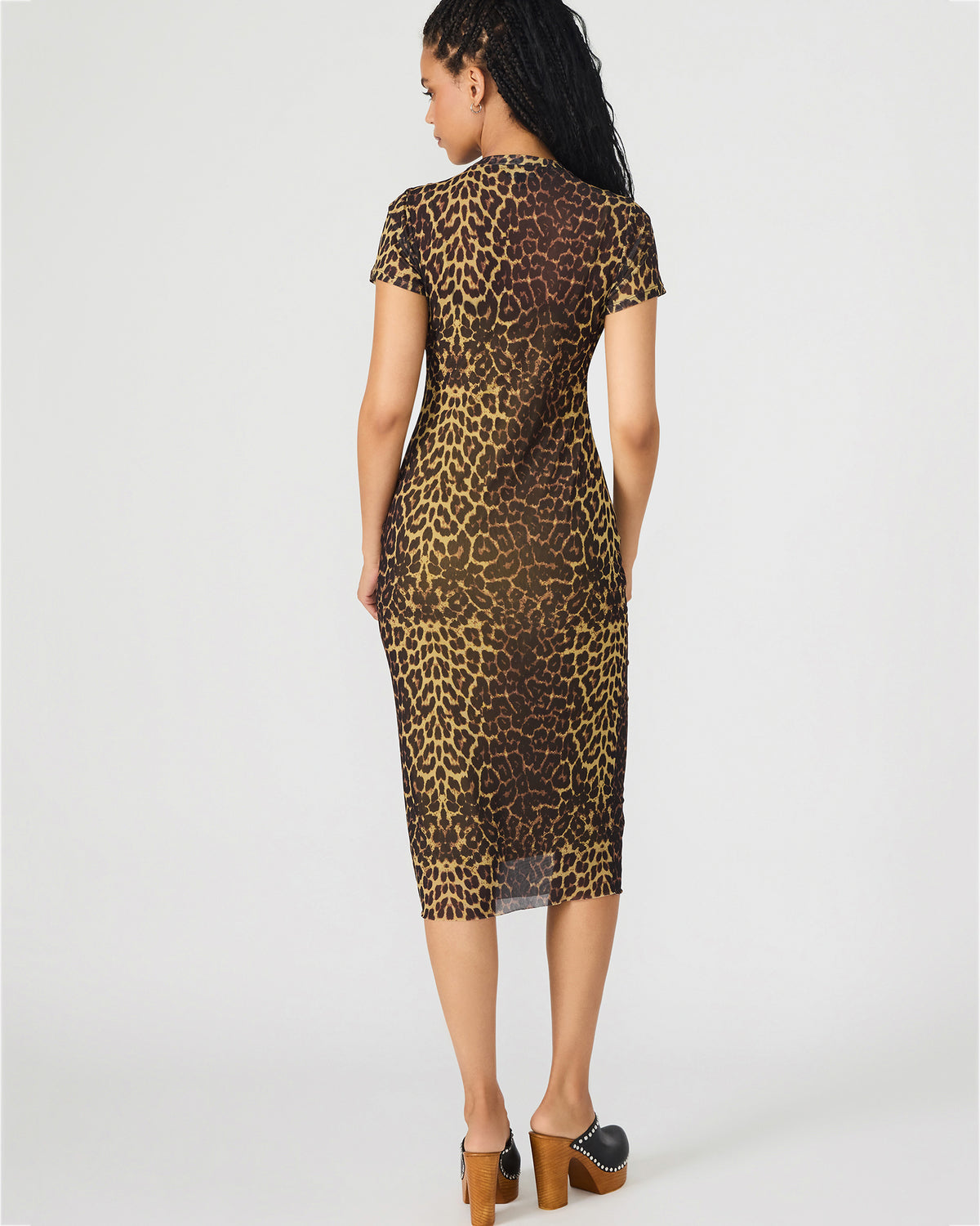 HAILEE Hot Sports Print Mesh Short-Sleeved Bodycon Women's Dress | Steve Madden Discount