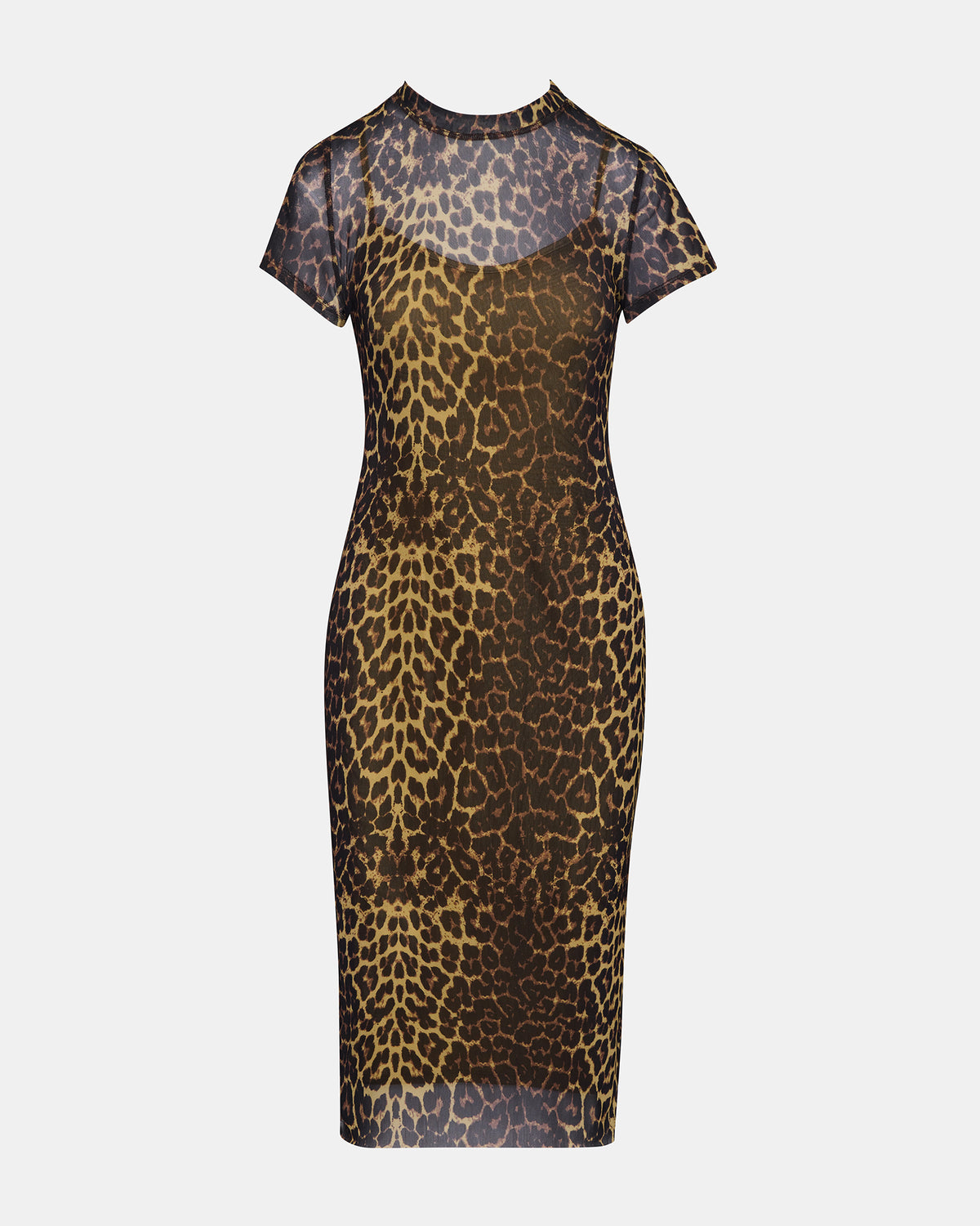 HAILEE Hot Sports Print Mesh Short-Sleeved Bodycon Women's Dress | Steve Madden Discount