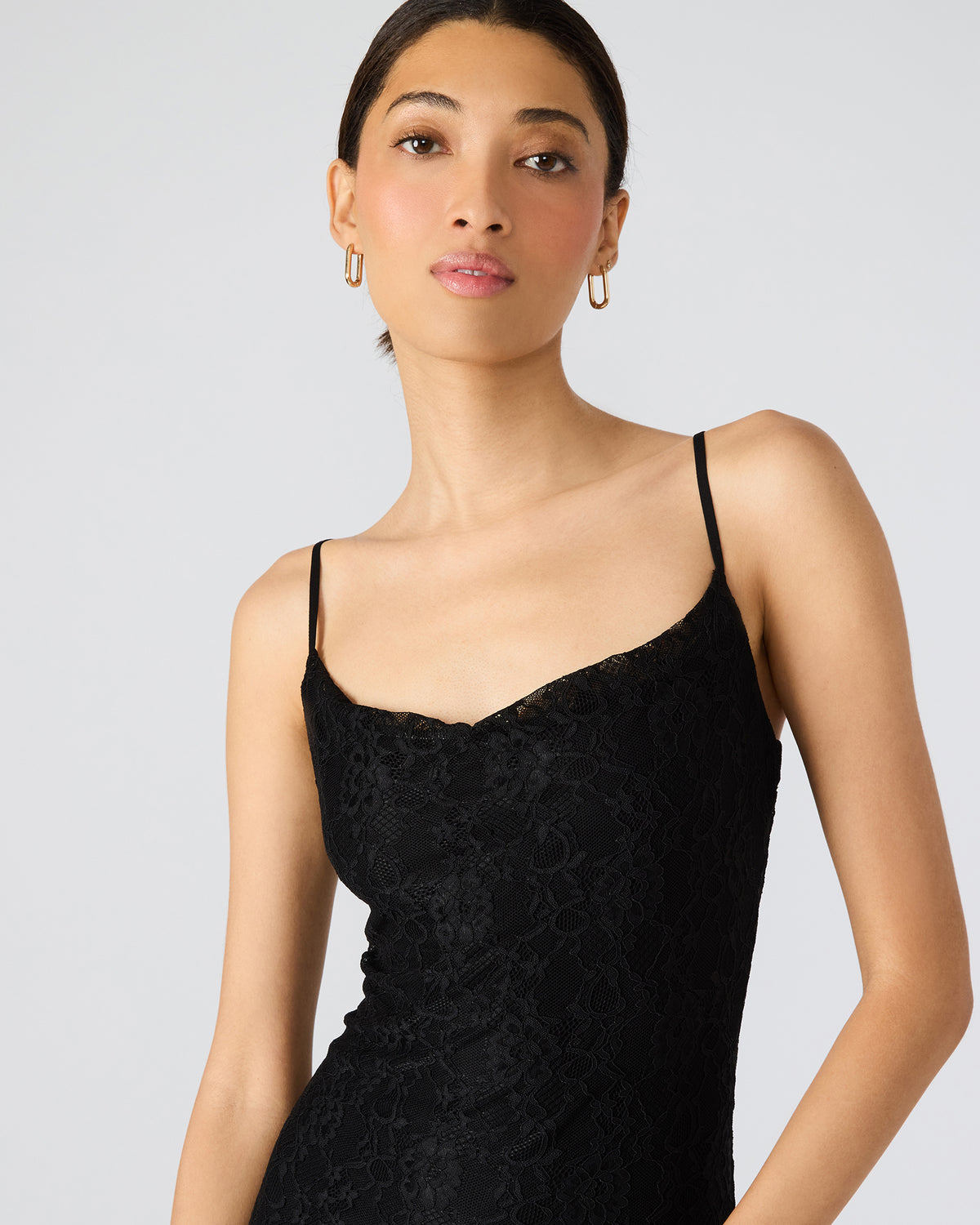 LOUISA Black Flowy Sleeveless Mesh Lace Womens Dress | Steve Madden Trending