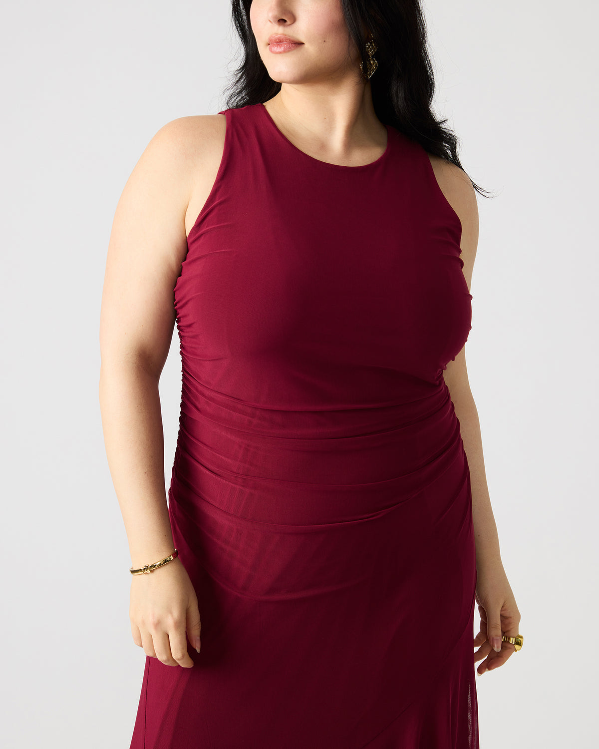 LANEY Red Women's Sleeveless Flowy Dress | Steve Madden Quality