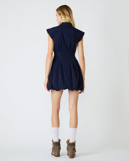 DYANNE Marine Women's Zip-Front Bubble-Hem Dress | Steve Madden Discount
