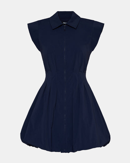 DYANNE Marine Women's Zip-Front Bubble-Hem Dress | Steve Madden Discount