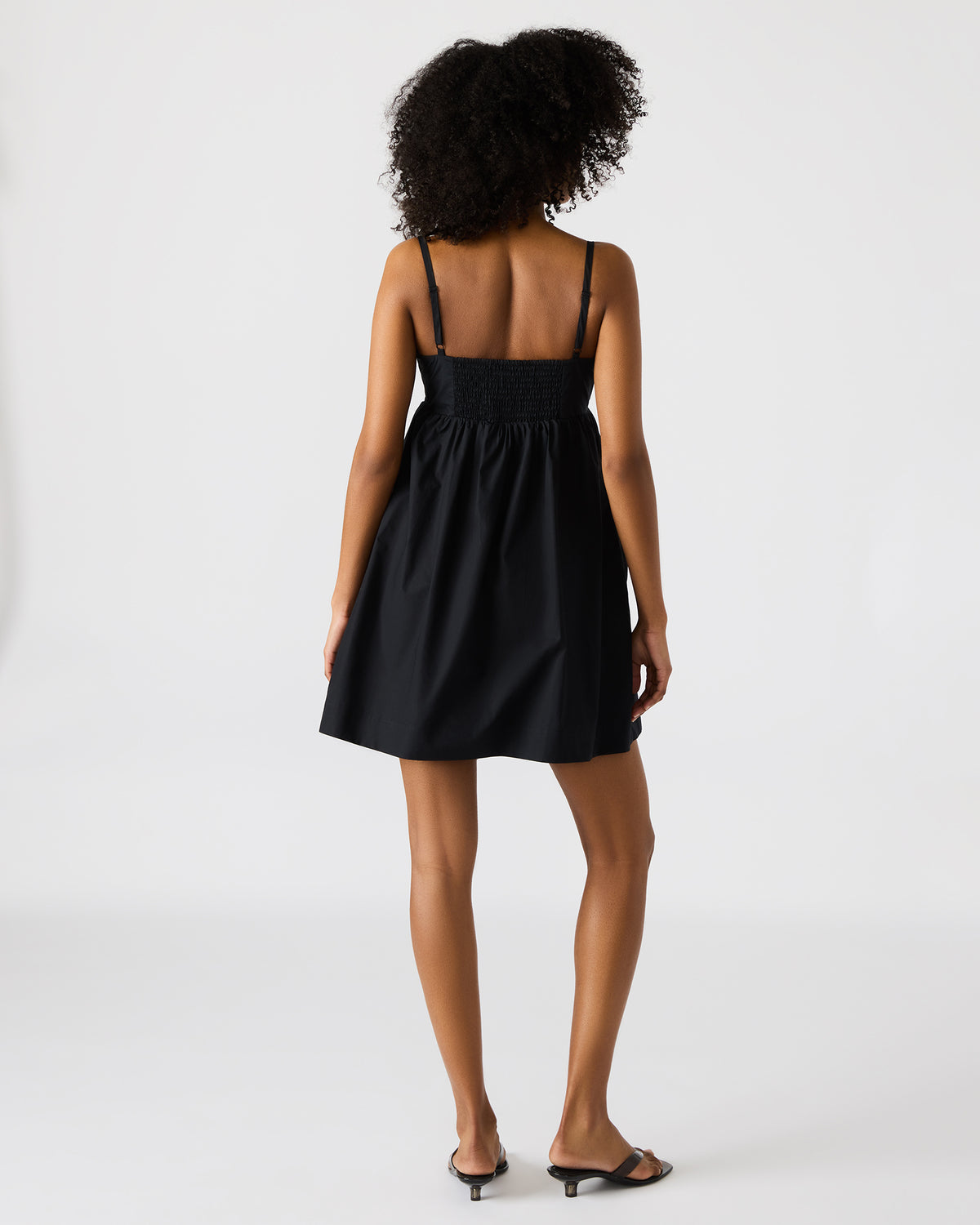 MEADOW Black Mini Cut-Out Flowy Dress | Steve Madden Essential