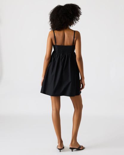 MEADOW Black Mini Cut-Out Flowy Dress | Steve Madden Essential