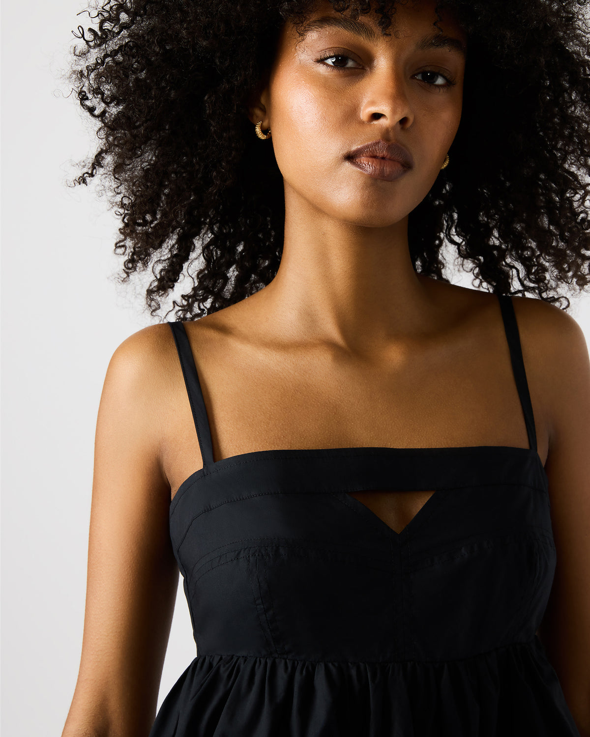 MEADOW Black Mini Cut-Out Flowy Dress | Steve Madden Essential