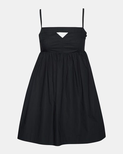 MEADOW Black Mini Cut-Out Flowy Dress | Steve Madden Essential