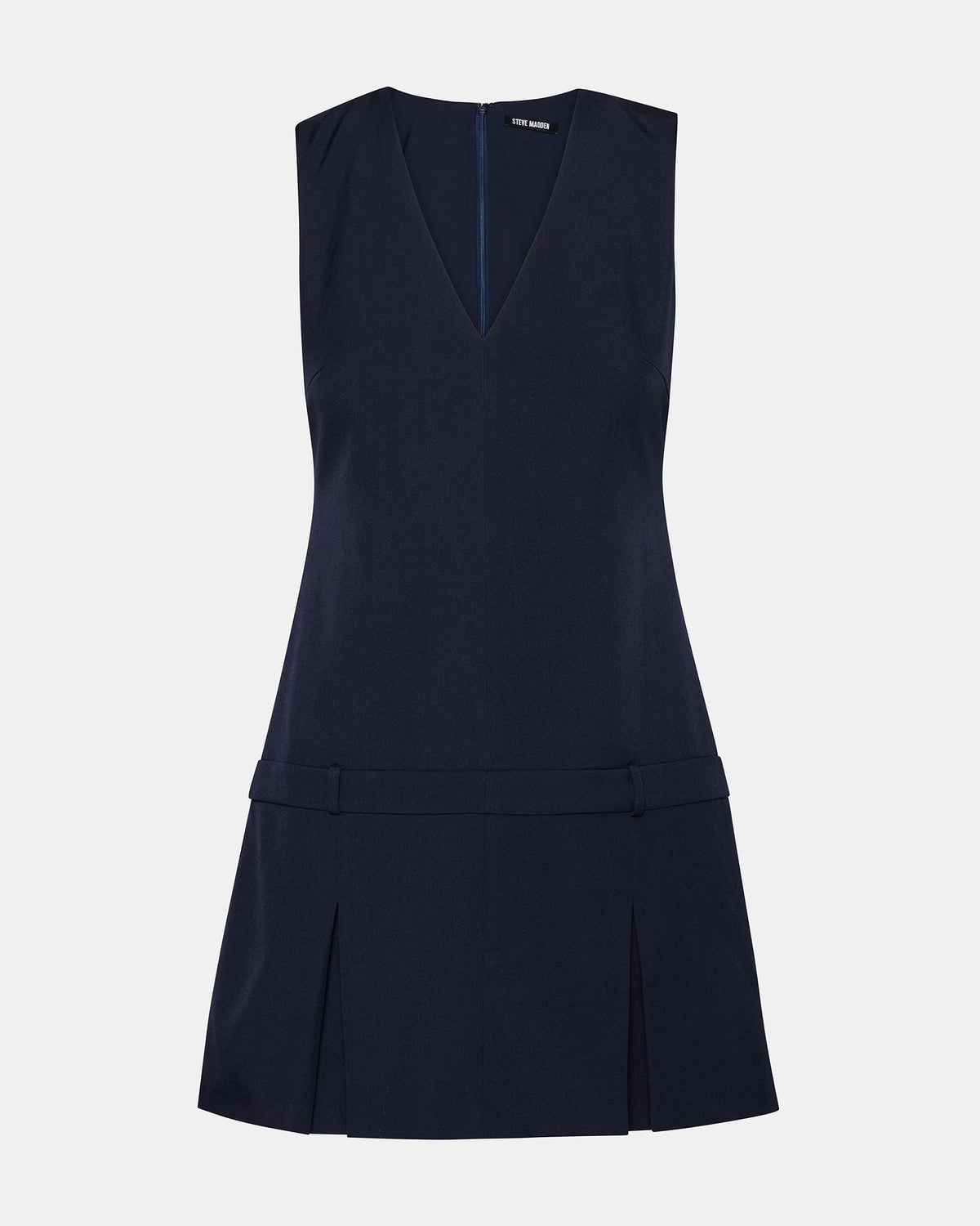 HENLEY Midnight Sleeveless V-neck Mini Pleated Women's Dress | Steve Madden Featured