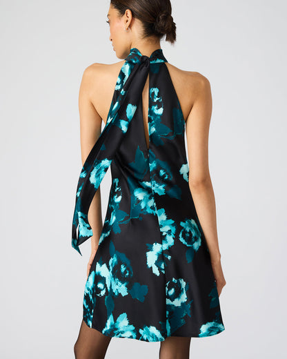 LARA Deco Rose Halter Mini Floral Print Women's Dress | Steve Madden Sale