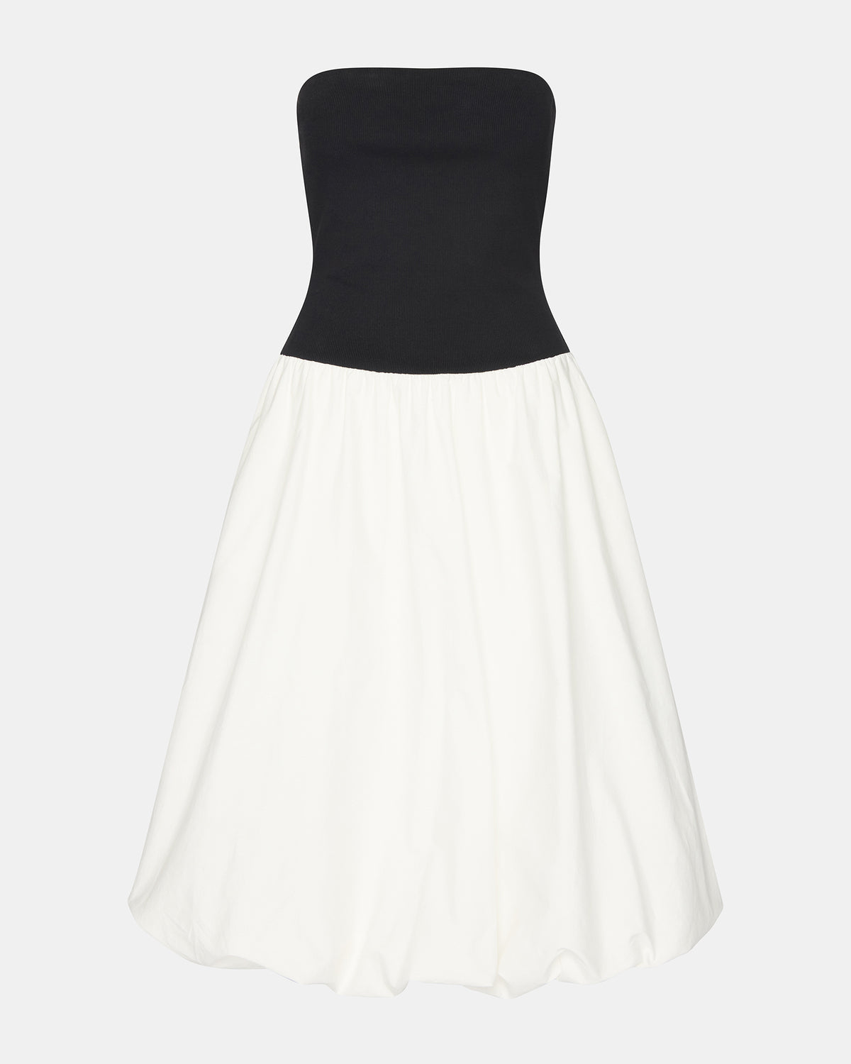 OLIVER Dress Smoke Strapless Midi Bubble Dress | Women's Dresses | Steve Madden Discount