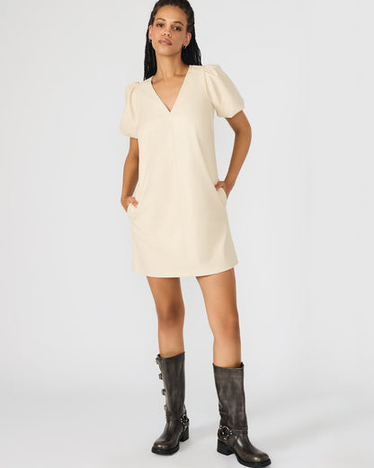 TILLY Bone Short-Sleeved Faux Leather Women's Dress | Steve Madden Top Pick
