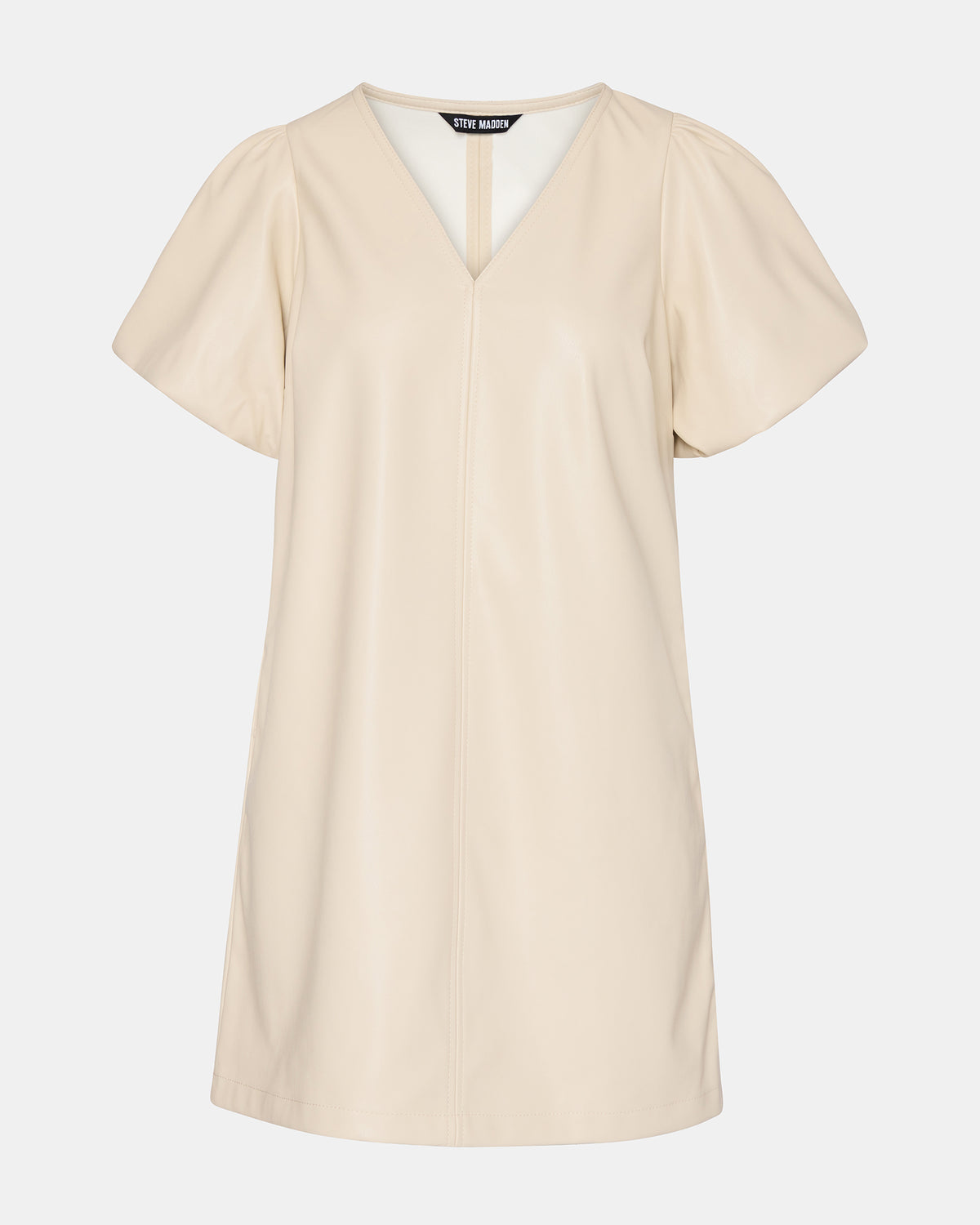 TILLY Bone Short-Sleeved Faux Leather Women's Dress | Steve Madden Top Pick