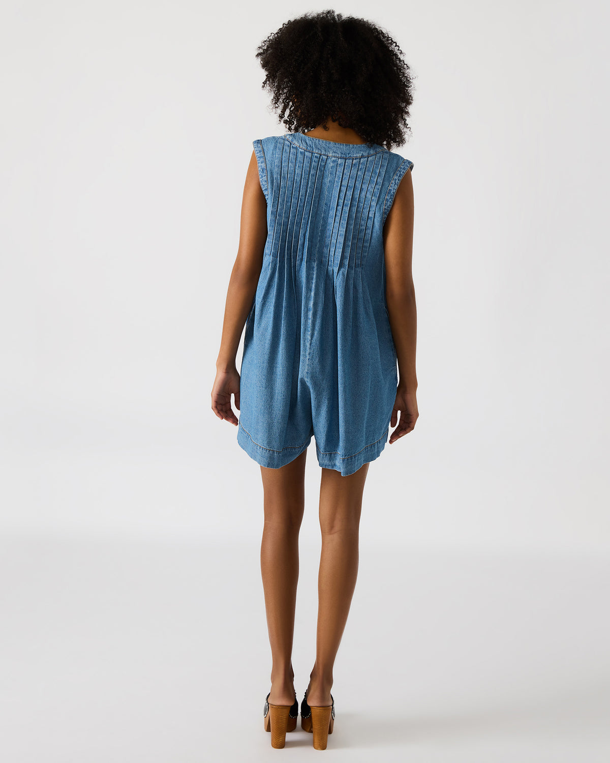 MICK Denim Pull-On Tie-Front Women's Romper | Steve Madden Trusted