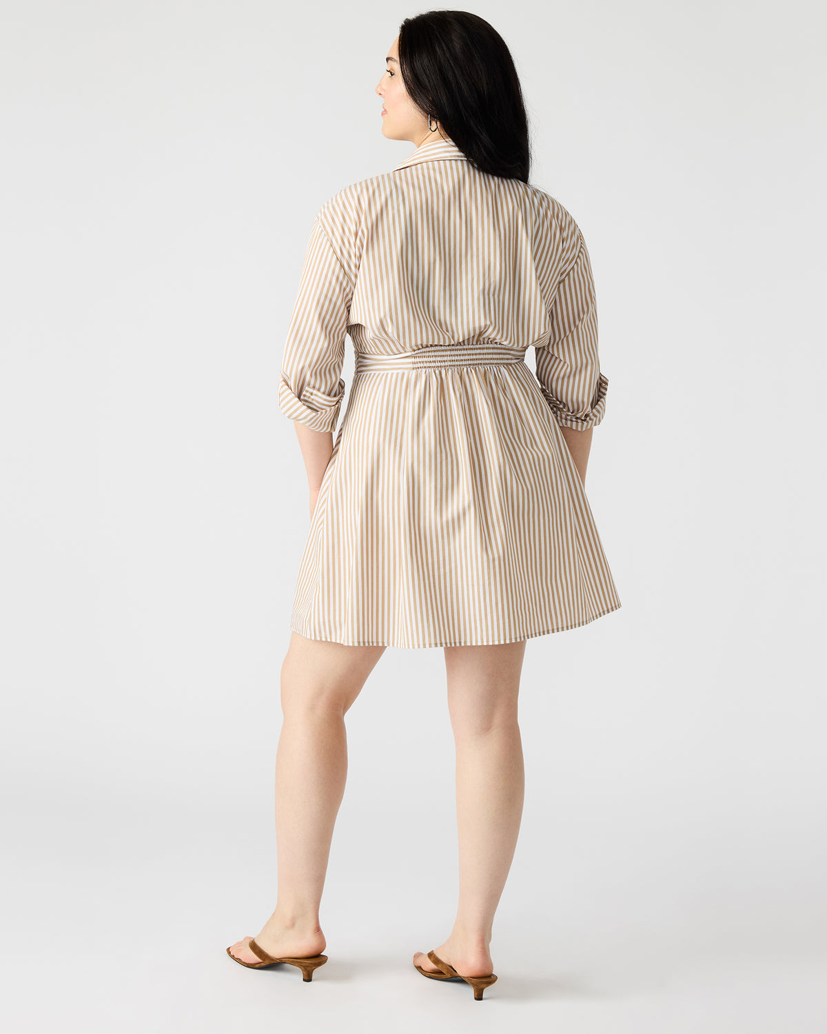 ARIA Taupe Women's Button-Up Mini Dress | Steve Madden Discount