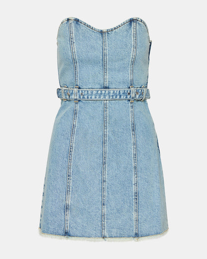 MATILDA Strapless Denim Mini Women's Dress | Steve Madden Recommended