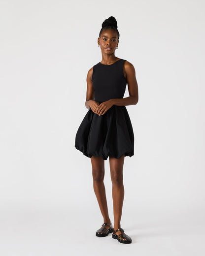 PALERMO Black Women's Mini Bubble-Hem Dress | Steve Madden Exclusive