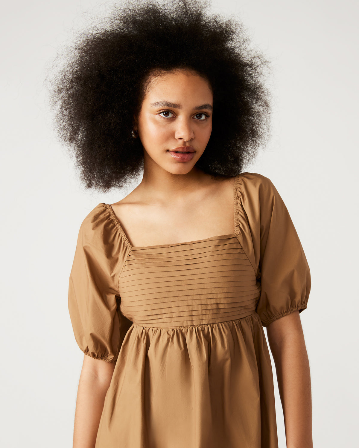 INARA Dress Beige | Women's Puff Sleeve Mini Dress | Steve Madden Popular