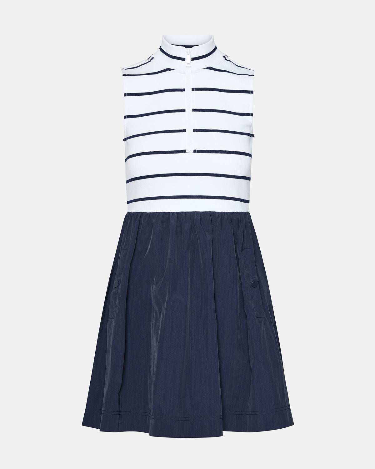 LYON Navy Women's Collared Sleeveless Flowy Dress | Steve Madden Trending
