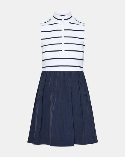 LYON Navy Women's Collared Sleeveless Flowy Dress | Steve Madden Trending