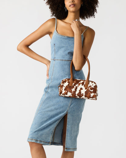 GISELLE Denim Midi Women's Dress with Slit | Steve Madden Premium