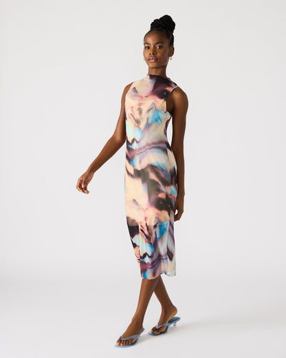 SIDRA Multi Women's Sleeveless Tie-Dye Midi Dress | Steve Madden Exclusive
