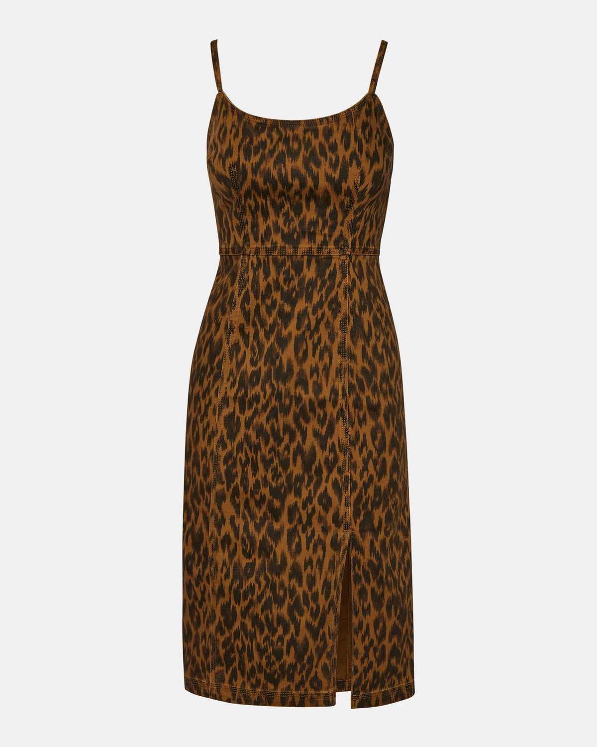 GISELLE Leopard Women's Midi Women's Dress with Slit | Steve Madden Best Price