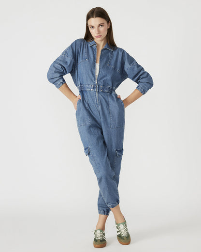 TRISTA Denim Women's Long-Sleeved Jumpsuit | Steve Madden Everyday