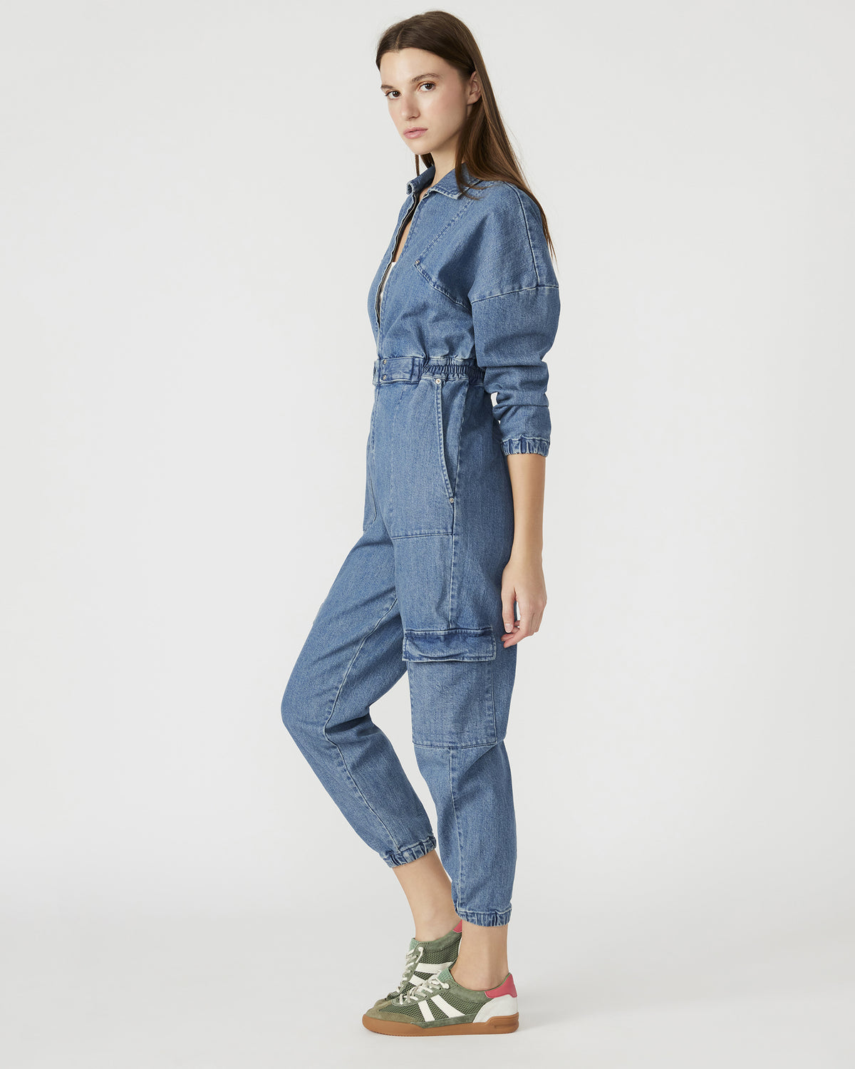 TRISTA Denim Women's Long-Sleeved Jumpsuit | Steve Madden Everyday