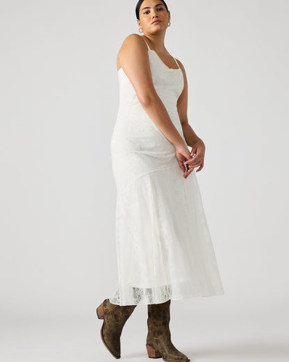 VEERA White Maxi Lace Flowy Women's Dress | Steve Madden Deals