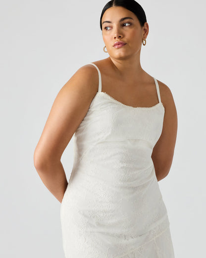 VEERA White Maxi Lace Flowy Women's Dress | Steve Madden Deals