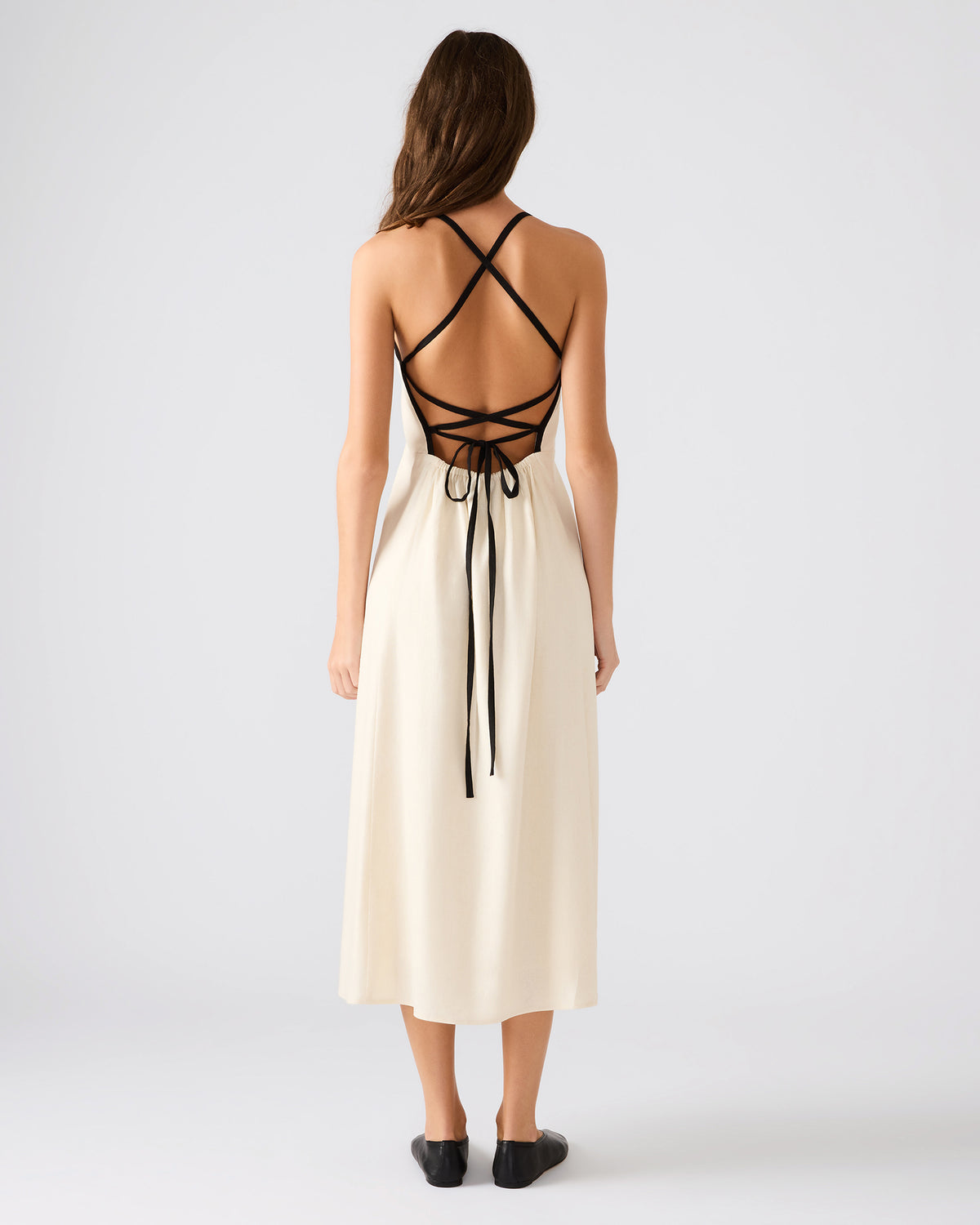 RIYAN Natural Women's Flowy Strappy Crossback Maxi Dress | Steve Madden Best Price