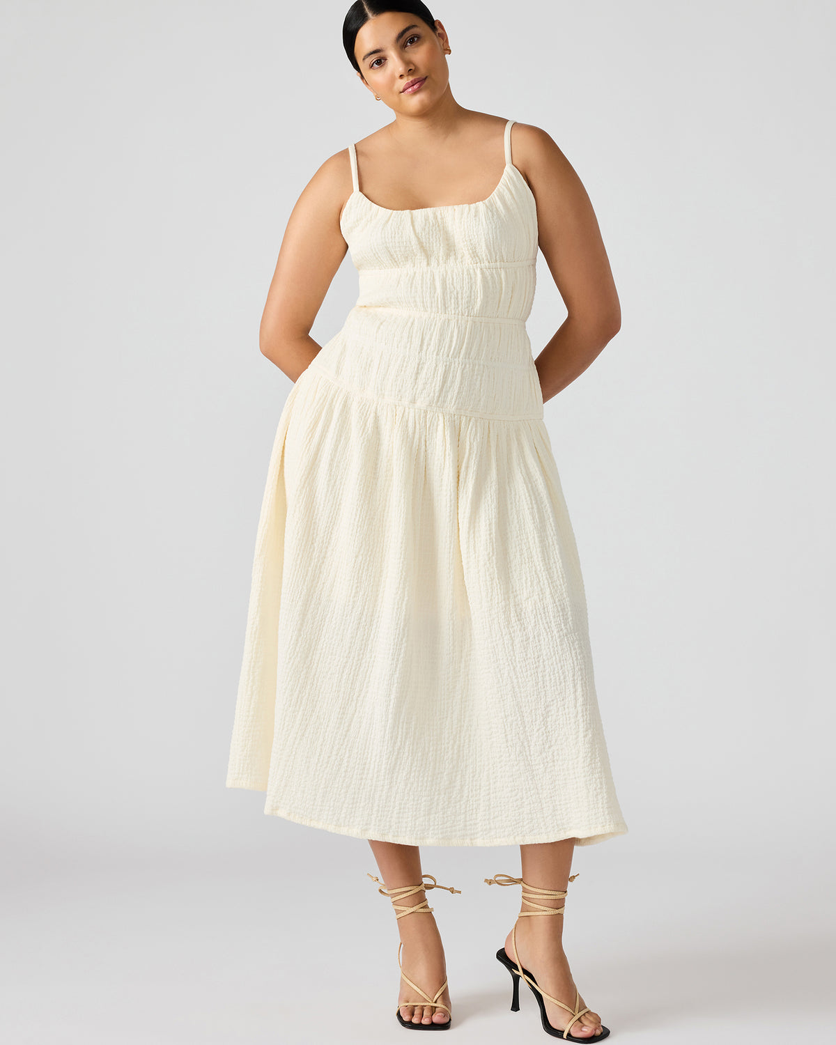 TOBY Ivory Maxi Flowy Bow Women's Dress | Steve Madden Popular