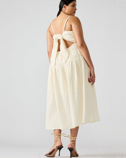 TOBY Ivory Maxi Flowy Bow Women's Dress | Steve Madden Popular