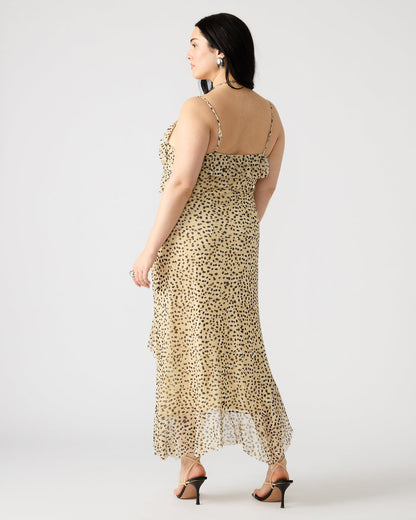 AIDA Sand Women's Flowy Sleeveless Ruffle Maxi Dress | Steve Madden Exclusive