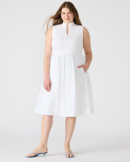 BERLIN White Women's Mock Neck Midi Dress | Steve Madden Value