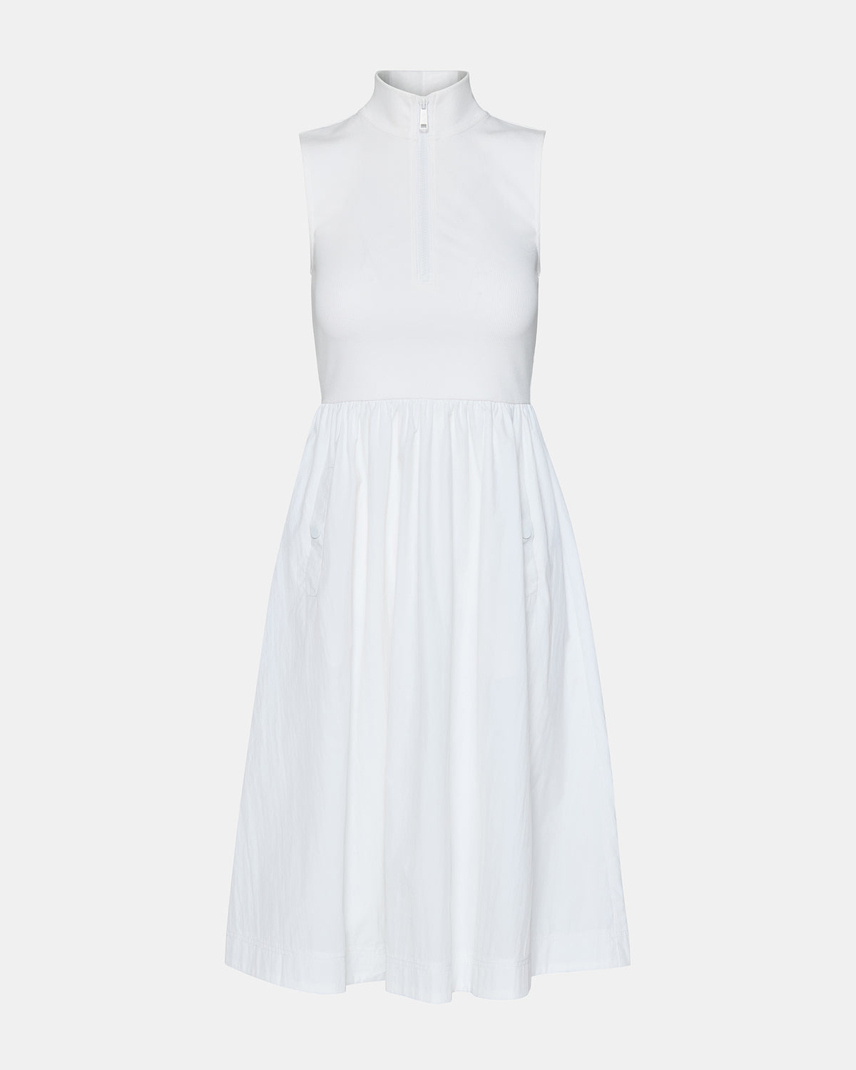 BERLIN White Women's Mock Neck Midi Dress | Steve Madden Value
