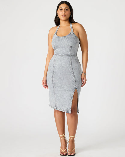 GIA Light Grey Women's Denim Midi Dress | Steve Madden Best Price