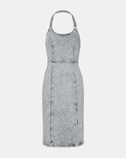 GIA Light Grey Women's Denim Midi Dress | Steve Madden Best Price