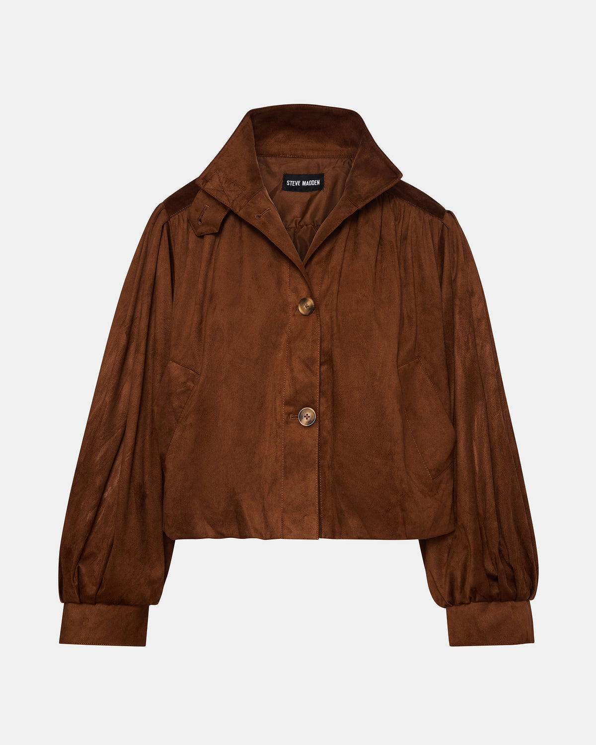 DIERDRA Chicory Coffee Long-Sleeved Button-Up Women's Jacket | Steve Madden Signature