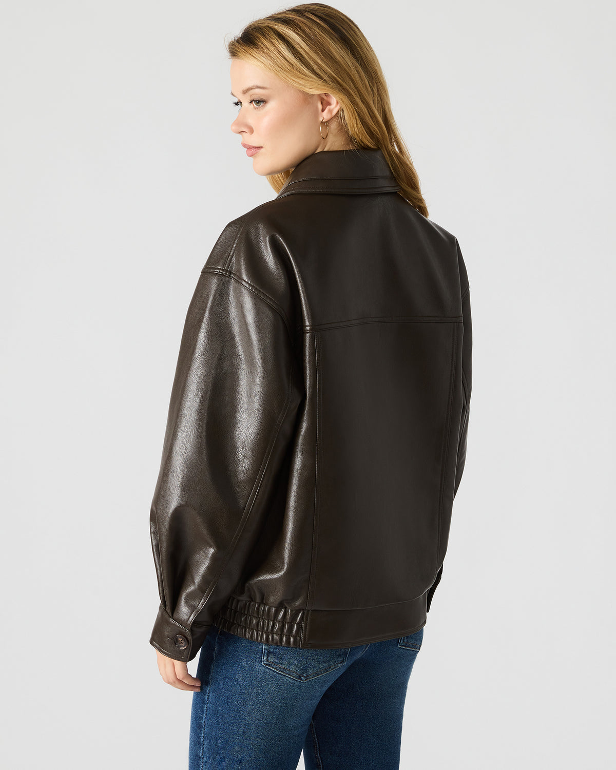 HENSON Coco Faux Leather Long-Sleeved Women's Jacket | Steve Madden Great Value