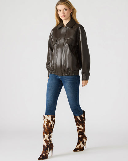 HENSON Coco Faux Leather Long-Sleeved Women's Jacket | Steve Madden Great Value