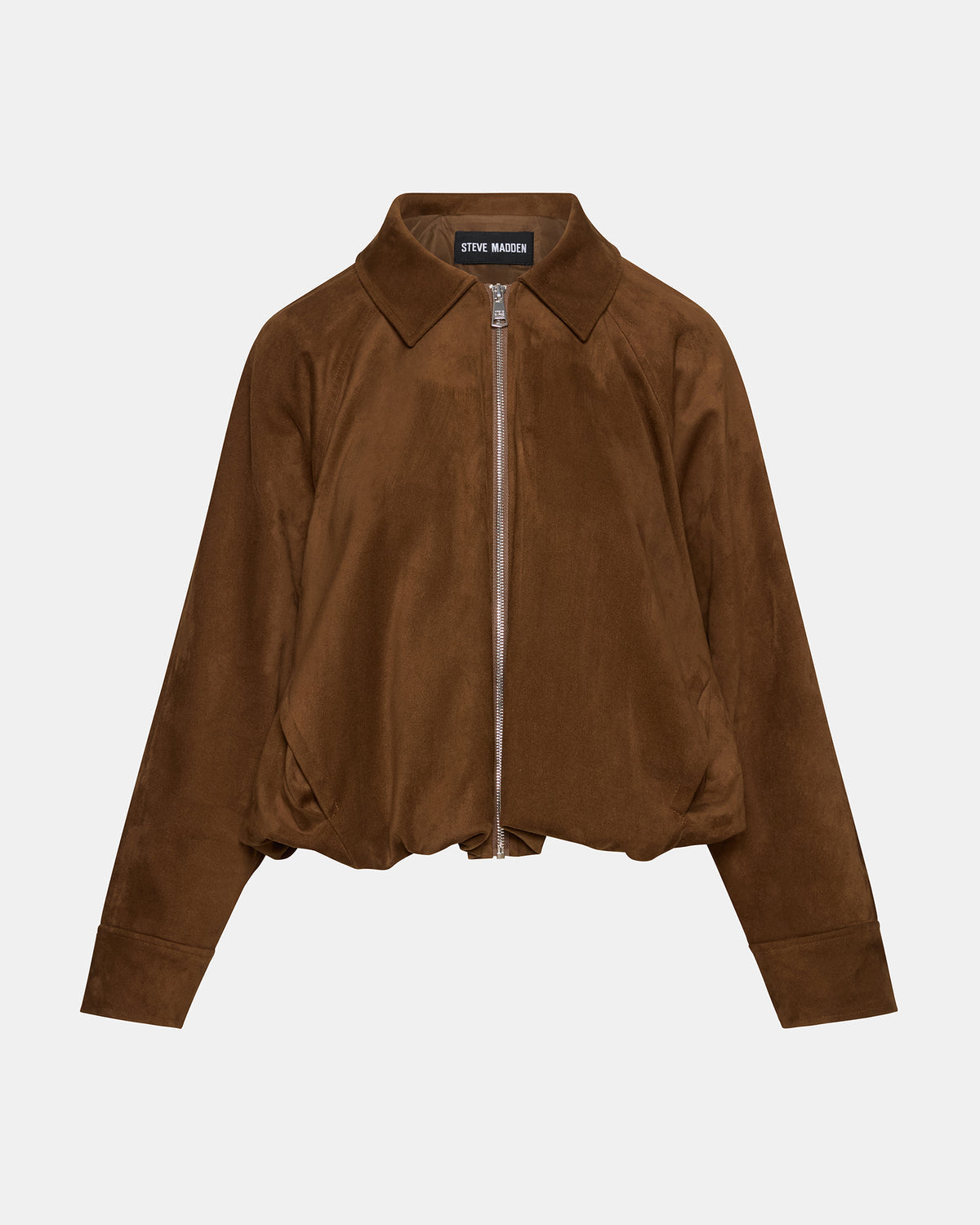 MACKEY Chestnut Long-Sleeved Zip-Up Women's Jacket | Steve Madden Smart Buy