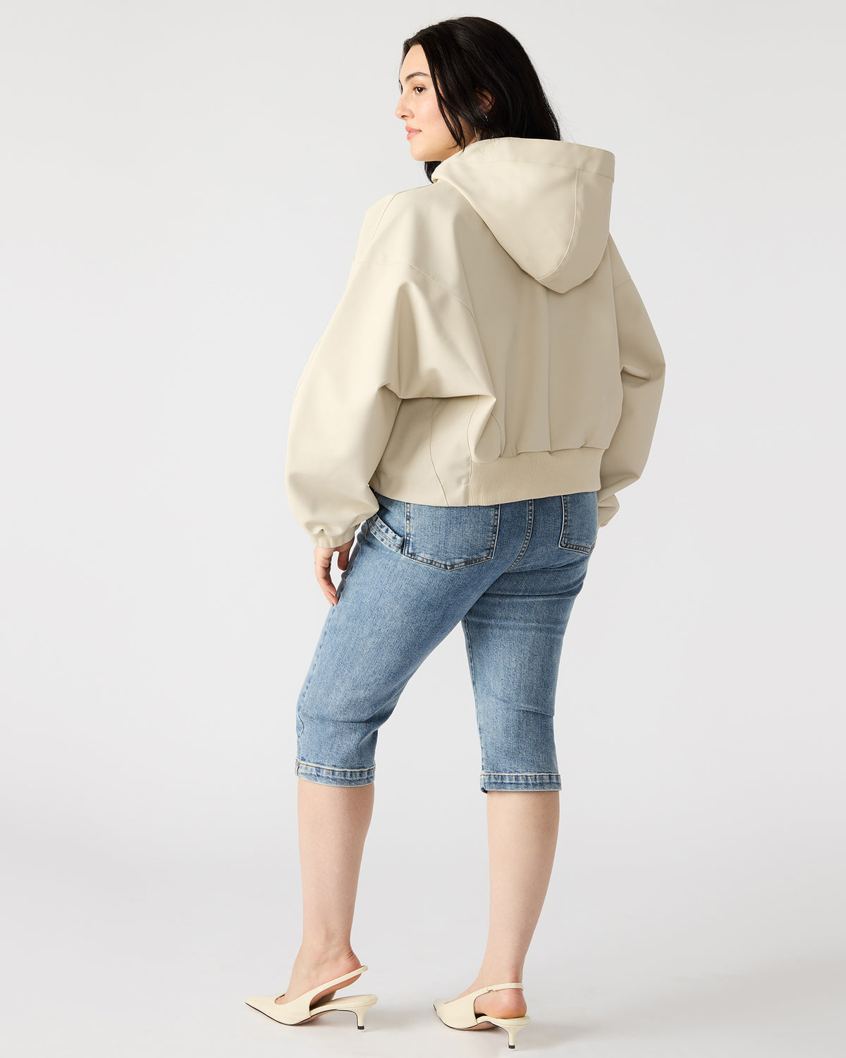LUMI Bone Women's Faux Leather Hooded Jacket | Steve Madden Hot Sale
