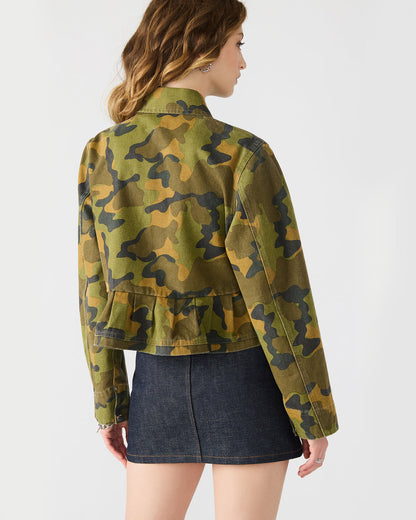 SLOAN Camouflage Long-Sleeved Zip-Up Women's Jacket | Steve Madden Quality