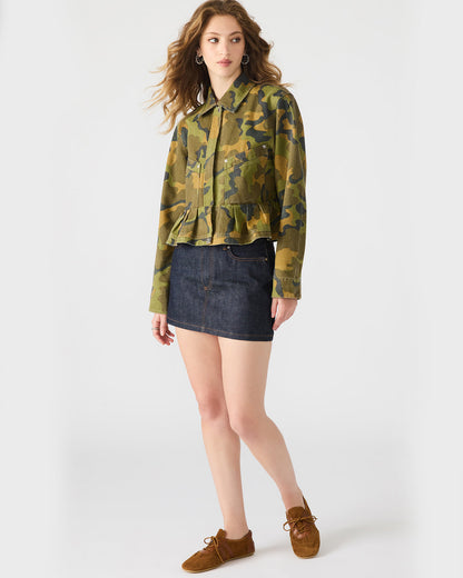 SLOAN Camouflage Long-Sleeved Zip-Up Women's Jacket | Steve Madden Quality