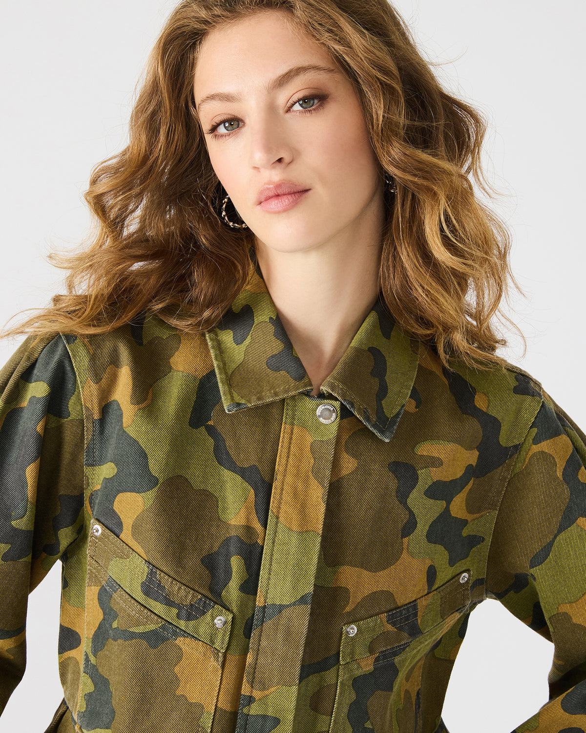 SLOAN Camouflage Long-Sleeved Zip-Up Women's Jacket | Steve Madden Quality