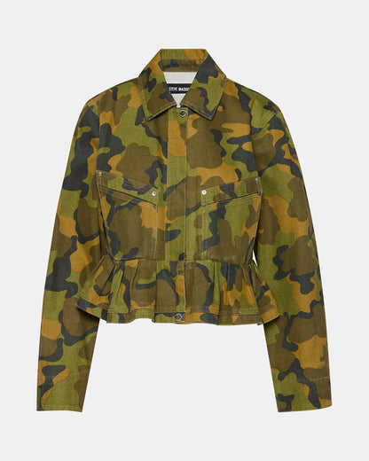 SLOAN Camouflage Long-Sleeved Zip-Up Women's Jacket | Steve Madden Quality
